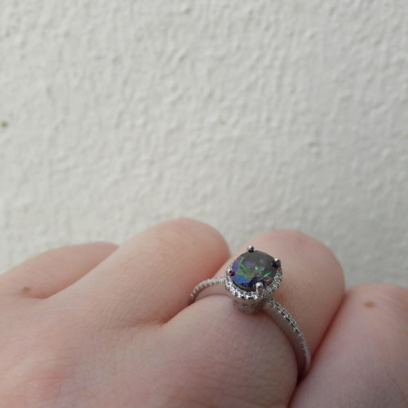 Mystic Topaz Ring Sterling Silver Jewelry - Picture 7 of 8